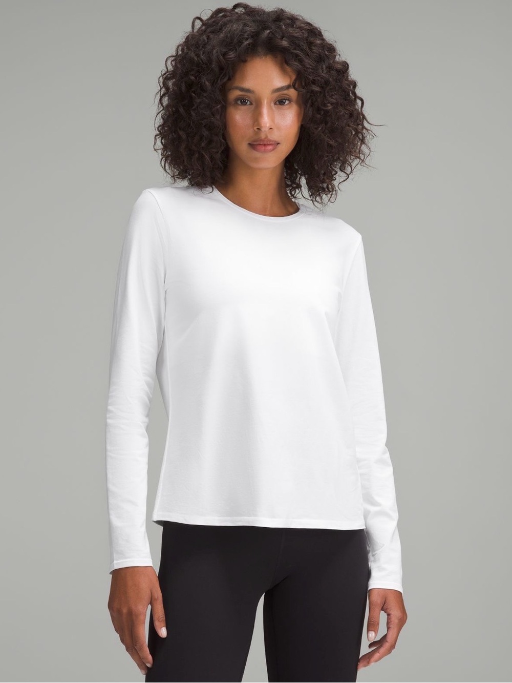 NWT Lululemon Love Organic Cotton Women's Long Sleeve Size XS Crewneck Top White